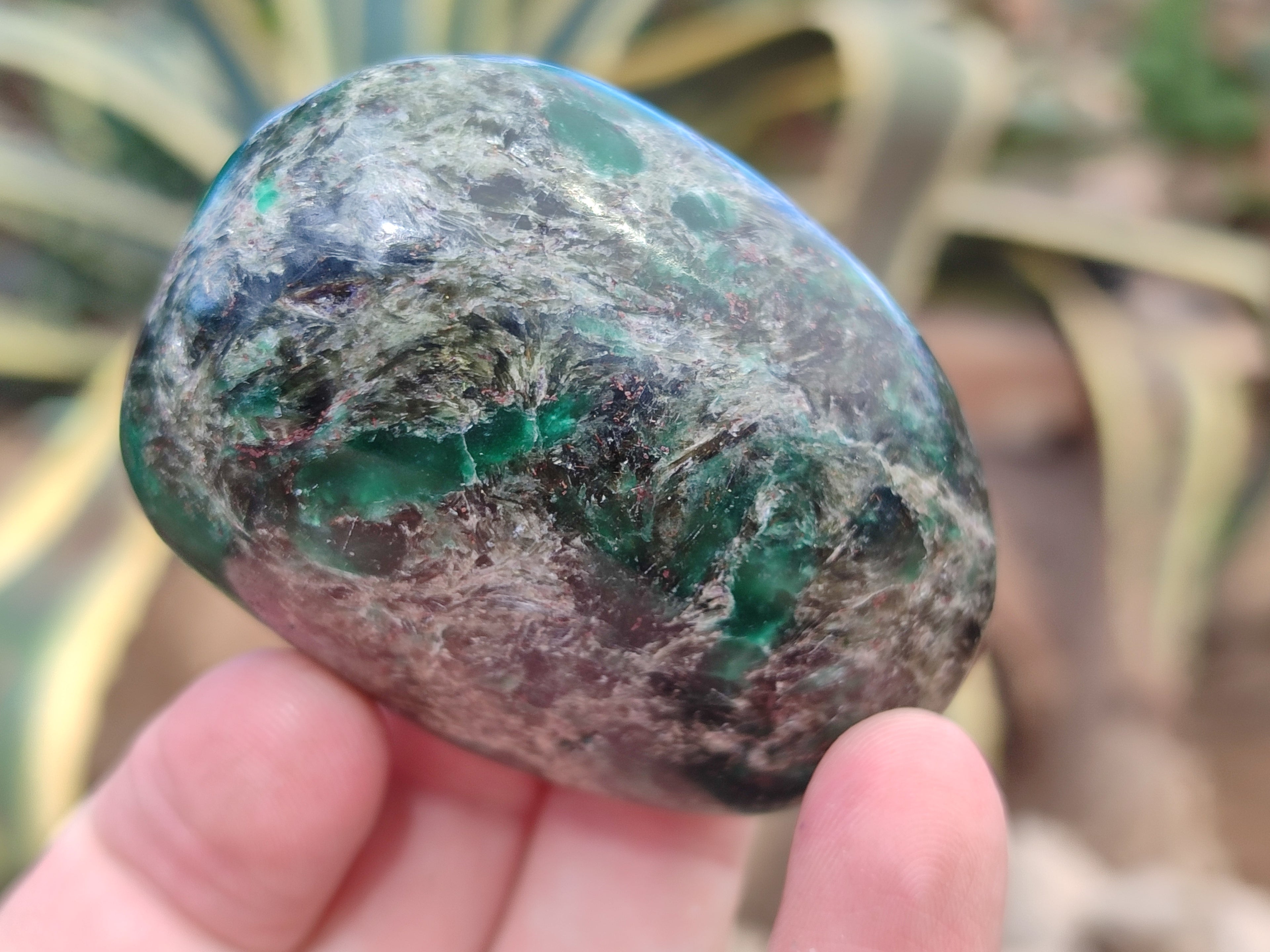 Polished Emerald Mica In Matrix Free Forms x 6 From Mutoko, Zimbabwe - Toprock Gemstones and Minerals 