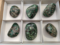 Polished Emerald Mica In Matrix Free Forms x 6 From Mutoko, Zimbabwe - Toprock Gemstones and Minerals 