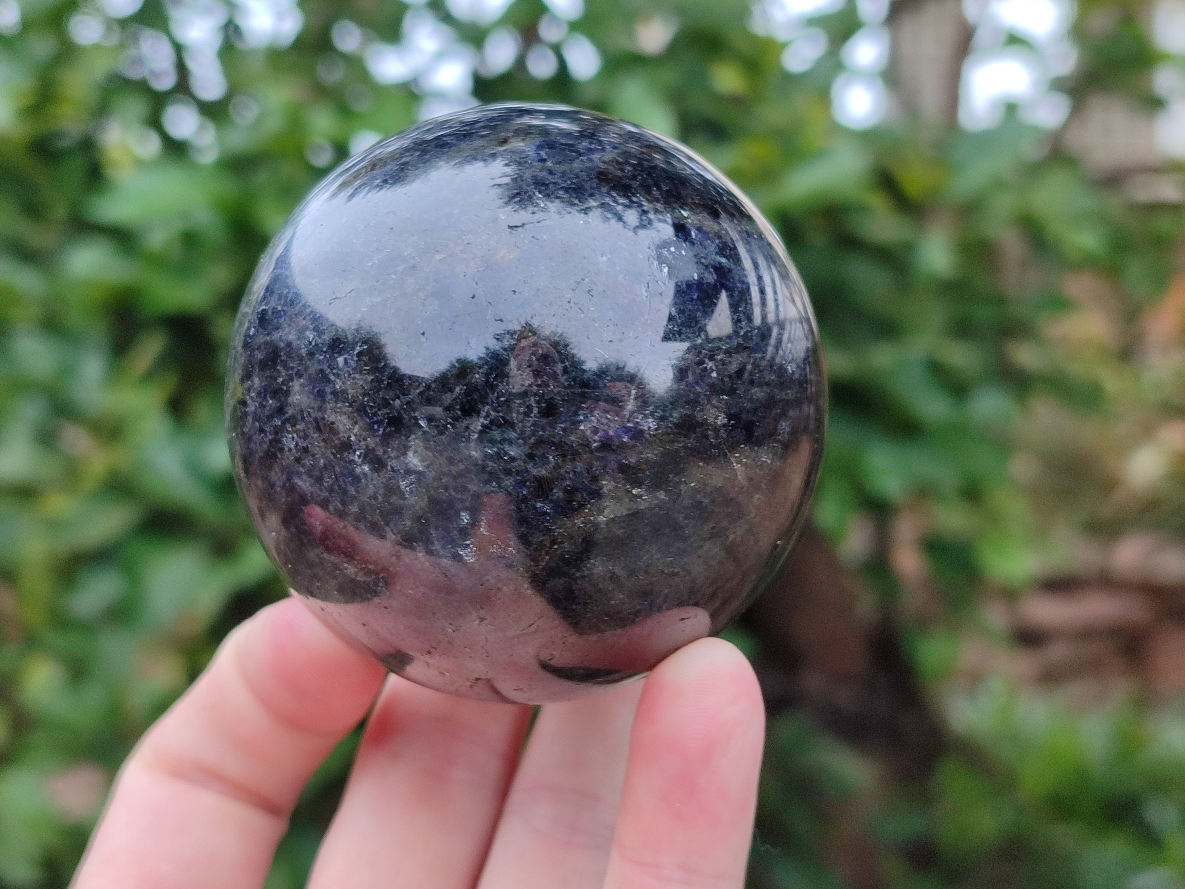 Polished Iolite Sphere's x 3 From Ambatofinandrahana, Madagascar - Toprock Gemstones and Minerals 