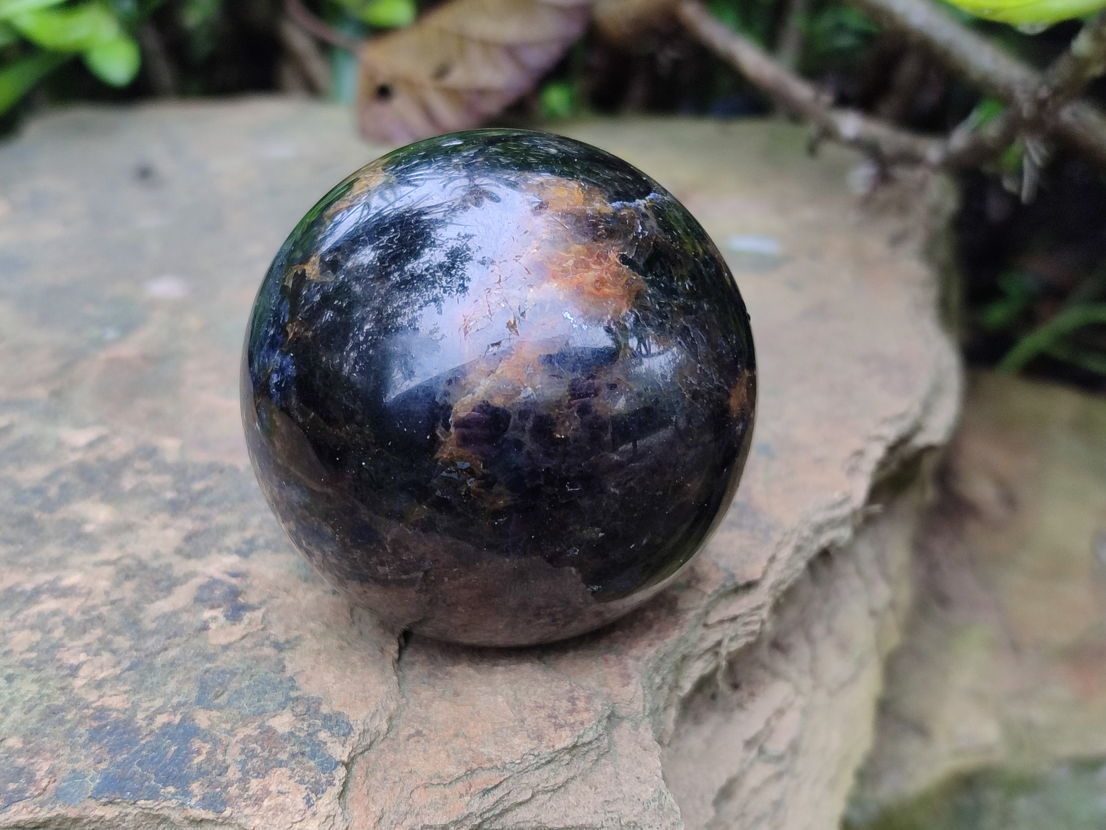 Polished Iolite Sphere's x 3 From Ambatofinandrahana, Madagascar - Toprock Gemstones and Minerals 
