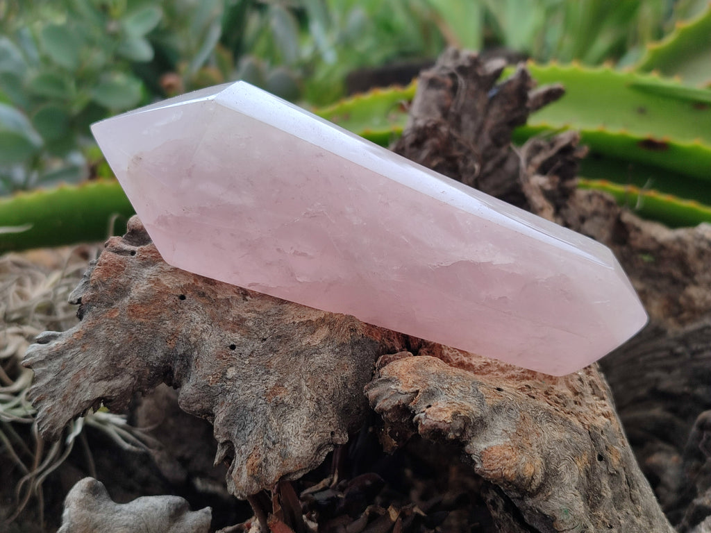 Polished Double Terminated Rose Quartz Points x 6 From Ambatondrazaka, Madagascar - Toprock Gemstones and Minerals 