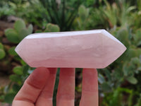 Polished Double Terminated Rose Quartz Points x 6 From Ambatondrazaka, Madagascar