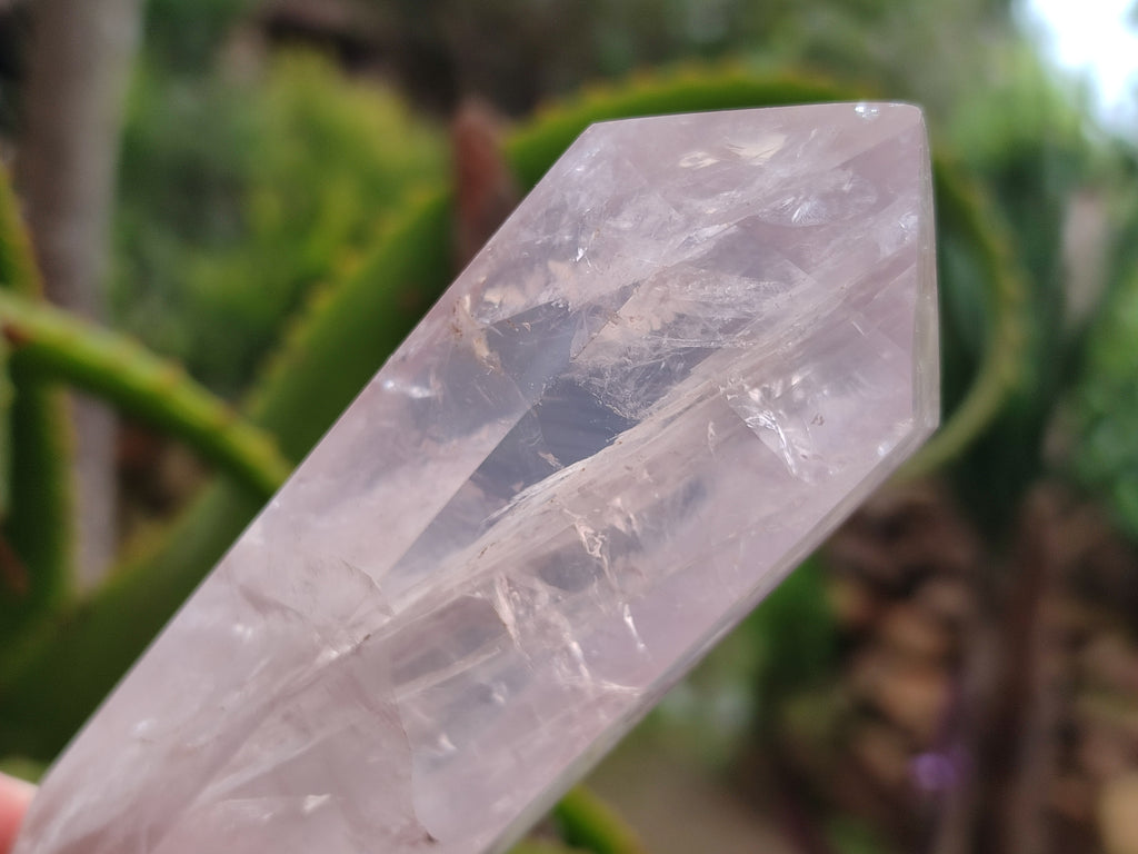 Polished Double Terminated Rose Quartz Points x 6 From Ambatondrazaka, Madagascar - Toprock Gemstones and Minerals 