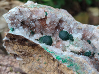 Natural Ball Malachite On Dolomite Matrix Specimens x 2 From Kambove, Congo