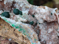 Natural Ball Malachite On Dolomite Matrix Specimens x 2 From Kambove, Congo