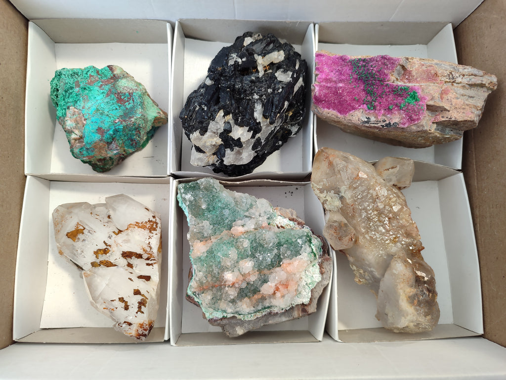 Natural Mixed selection of Minerals x 6 From Southern Africa - Toprock Gemstones and Minerals 