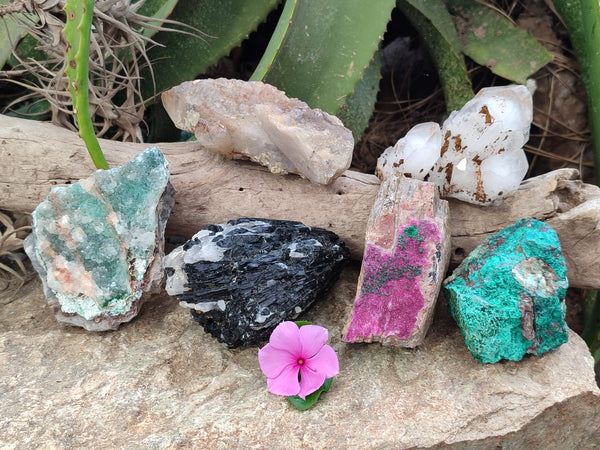 Natural Mixed selection of Minerals x 6 From Southern Africa