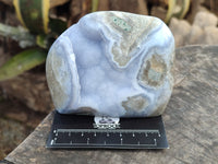 Polished Blue Lace Agate Geodes x 3 From Nsanje, Malawi