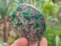Polished Emerald Mica In Matrix Standing Free Forms x 4 From Mutoko, Zimbabwe - Toprock Gemstones and Minerals 