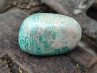 Polished Amazonite Palm Stones x 12 From Madagascar