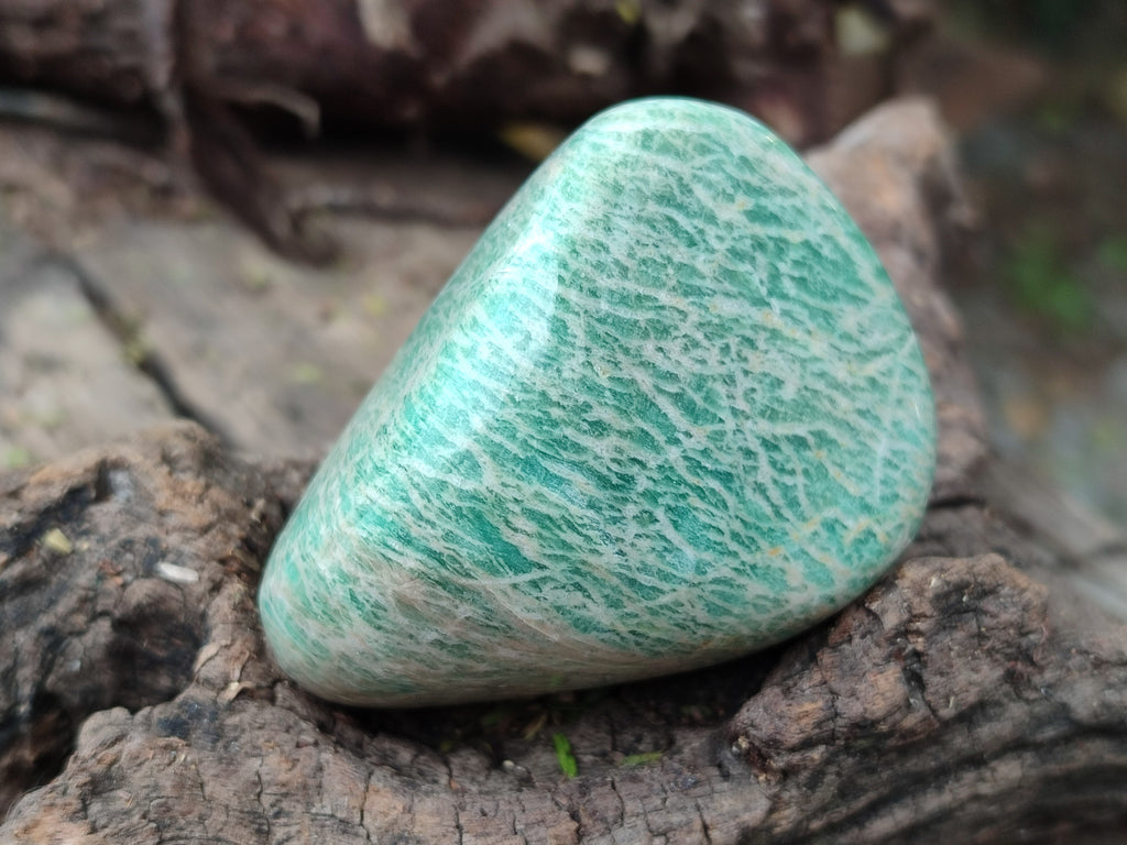 Polished Amazonite Palm Stones x 12 From Madagascar - Toprock Gemstones and Minerals 
