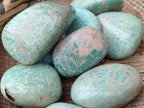 Polished Amazonite Palm Stones x 12 From Madagascar - Toprock Gemstones and Minerals 