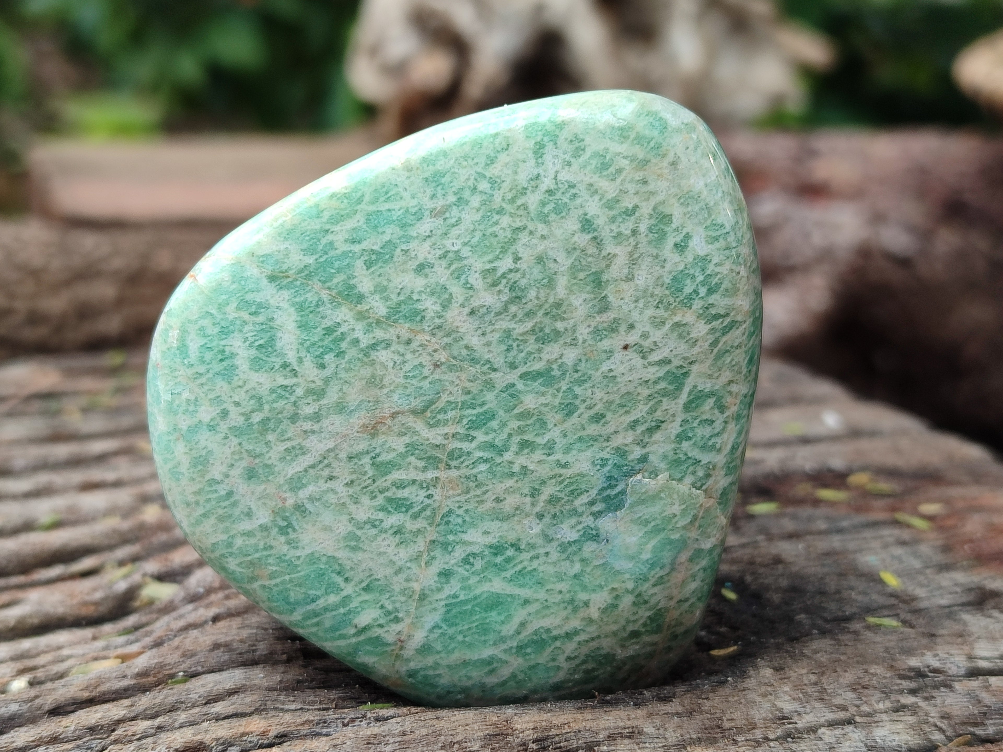 Polished Amazonite Palm Stones x 12 From Madagascar - Toprock Gemstones and Minerals 