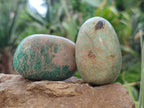 Polished Amazonite Palm Stones x 12 From Madagascar - Toprock Gemstones and Minerals 
