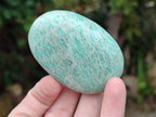 Polished Amazonite Palm Stones x 12 From Madagascar - Toprock Gemstones and Minerals 