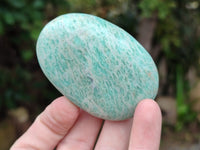 Polished Amazonite Palm Stones x 12 From Madagascar