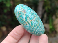 Polished Amazonite Palm Stones x 12 From Madagascar