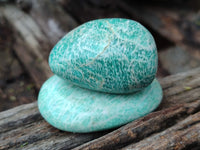 Polished Amazonite Palm Stones x 12 From Madagascar