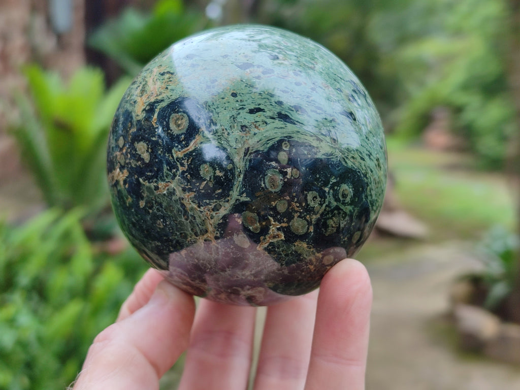 Polished Stromatolite Jasper Spheres x 4 From Katsepy, Madagascar - Toprock Gemstones and Minerals 