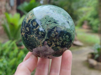 Polished Stromatolite Jasper Spheres x 4 From Katsepy, Madagascar