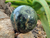Polished Stromatolite Jasper Spheres x 4 From Katsepy, Madagascar