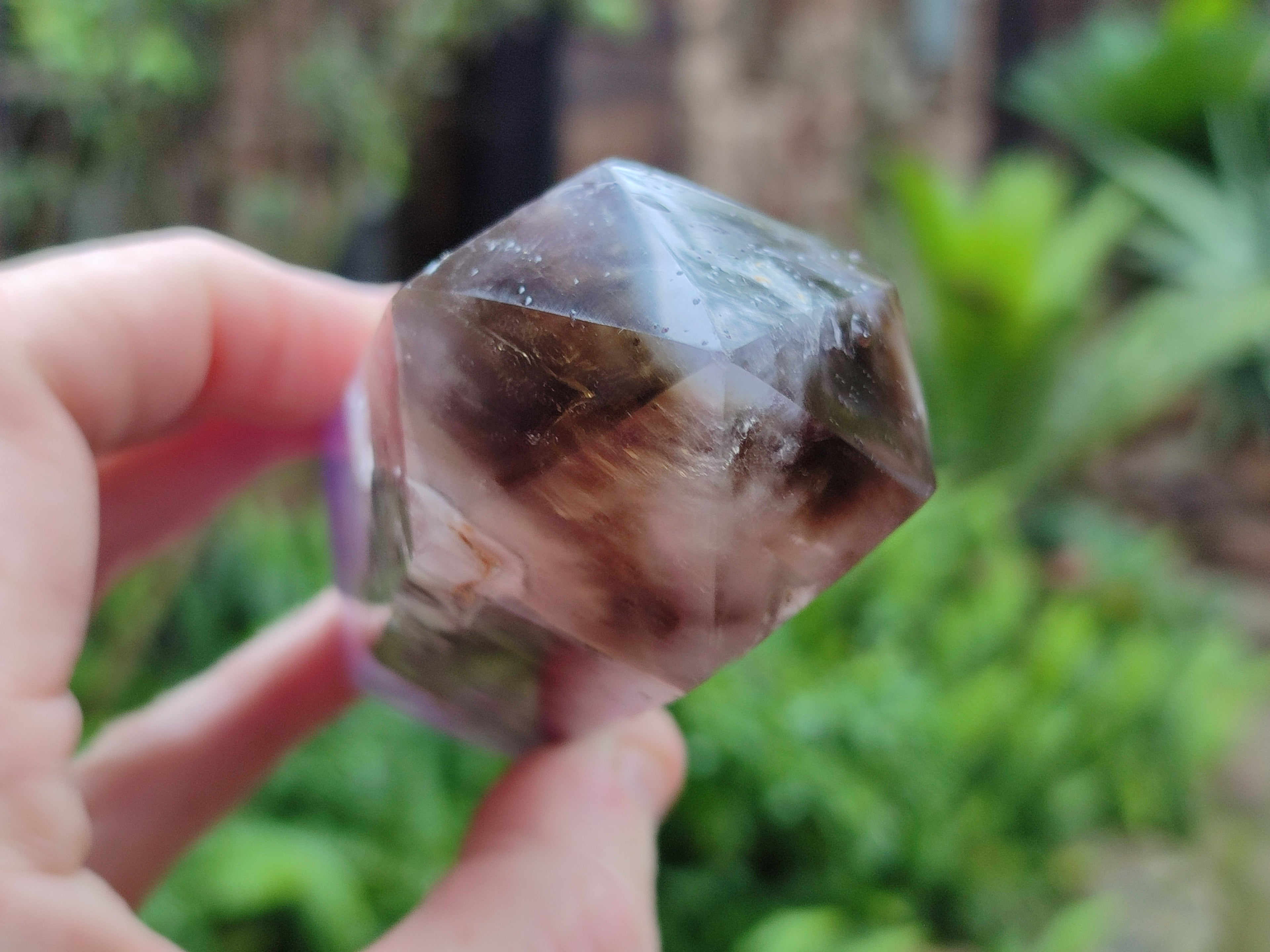 Polished Chevron Amethyst Points x 3 From Ankazobe, Madagascar - Toprock Gemstones and Minerals 