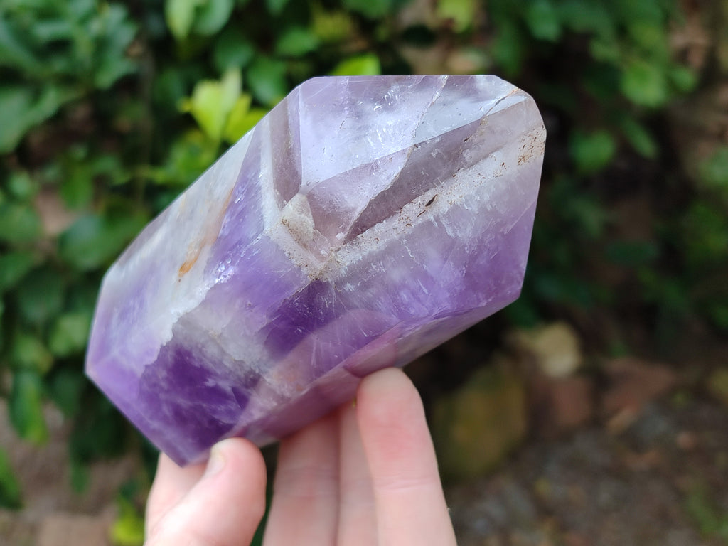 Polished Chevron Amethyst Points x 3 From Ankazobe, Madagascar - Toprock Gemstones and Minerals 