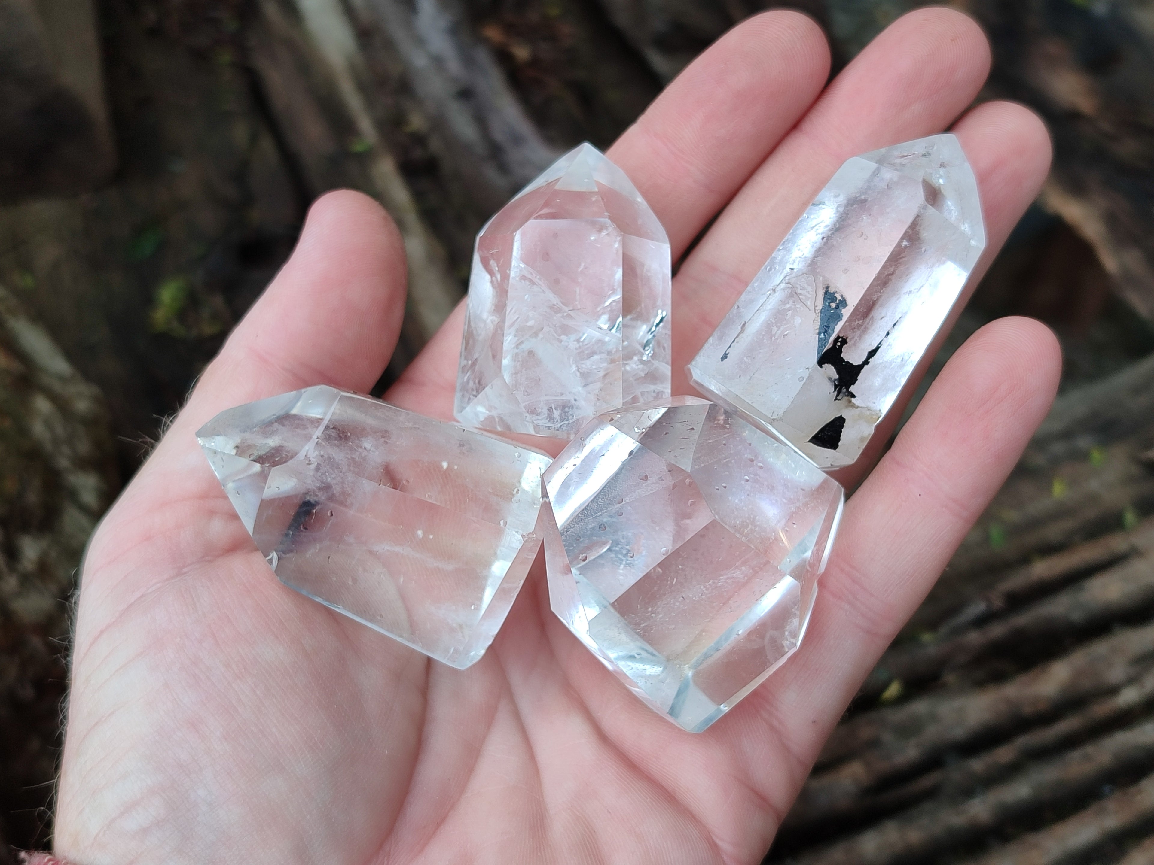 Polished Clear Quartz Crystals x 20 From Madagascar - Toprock Gemstones and Minerals 