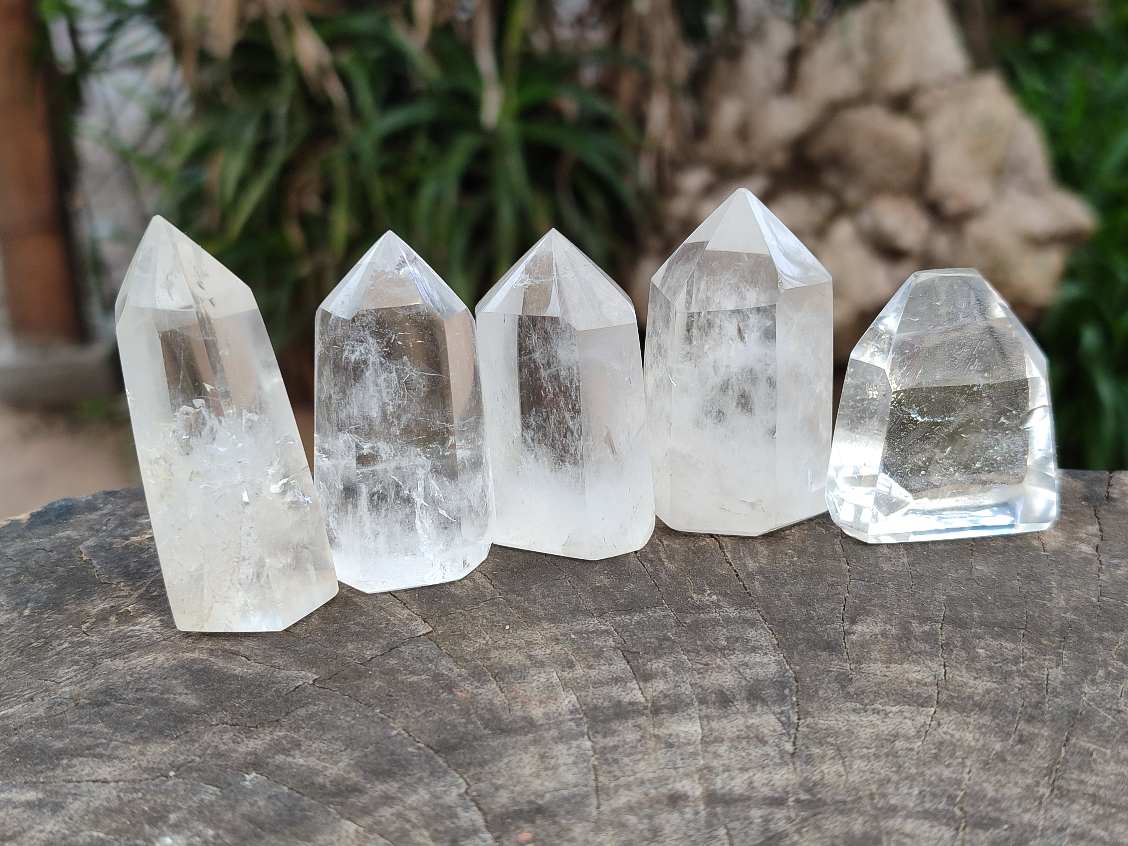 Polished Clear Quartz Crystals x 20 From Madagascar - Toprock Gemstones and Minerals 