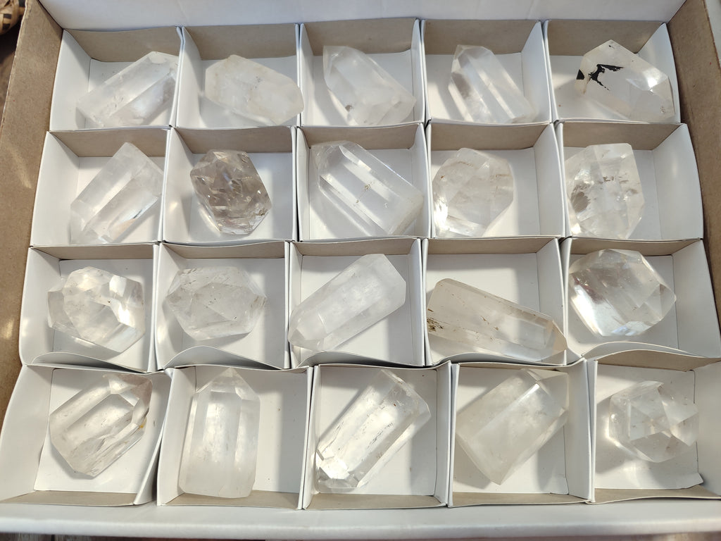 Polished Clear Quartz Crystals x 20 From Madagascar - Toprock Gemstones and Minerals 