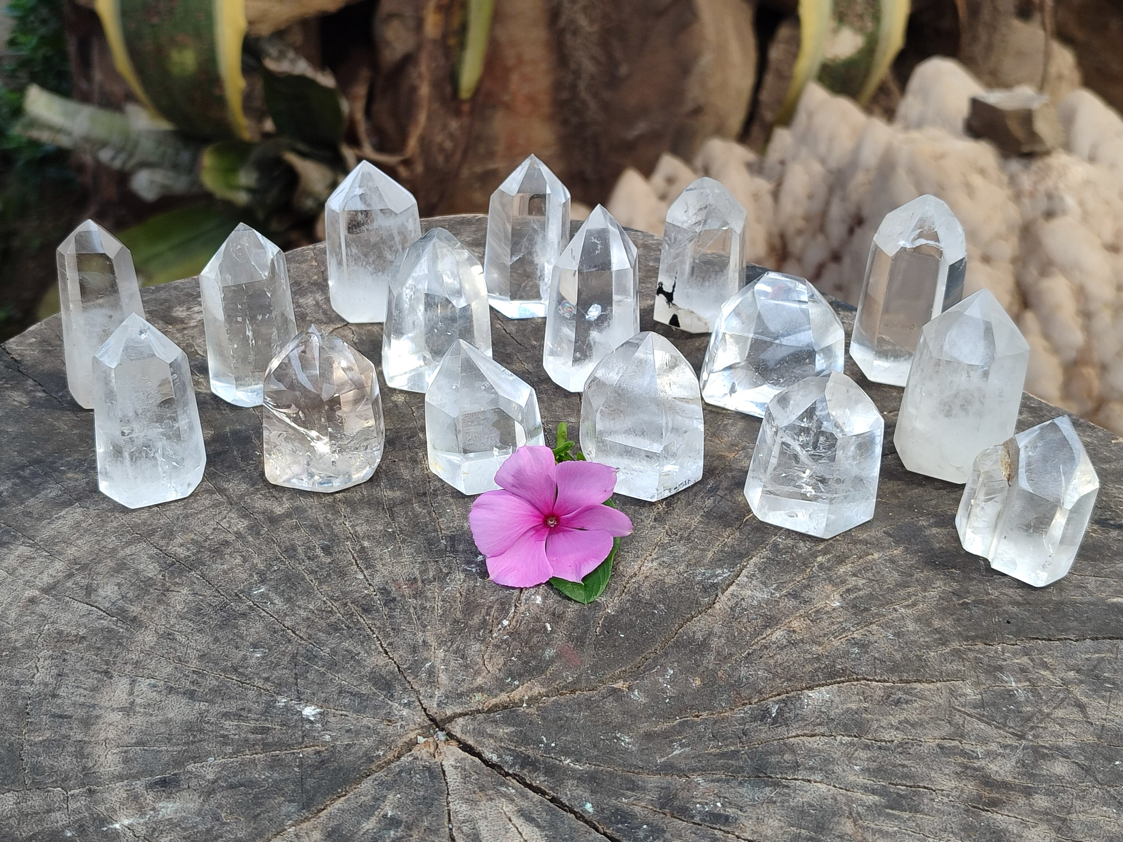 Polished Clear Quartz Crystals x 20 From Madagascar - Toprock Gemstones and Minerals 