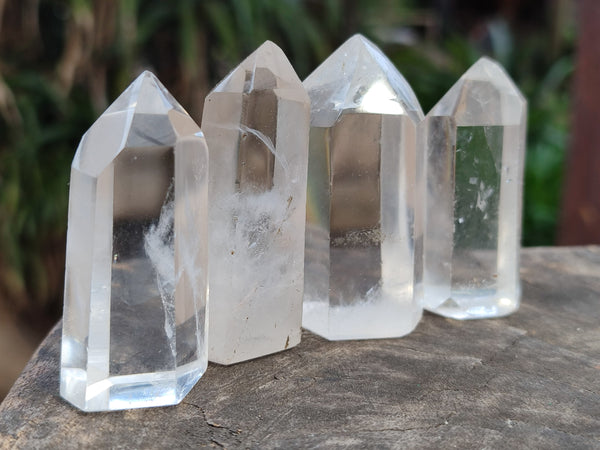 Polished Clear Quartz Crystals x 20 From Madagascar
