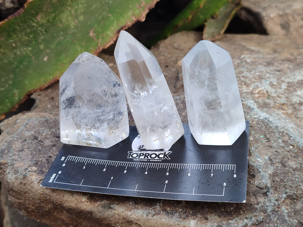 Polished Clear Quartz Crystals x 20 From Madagascar - Toprock Gemstones and Minerals 