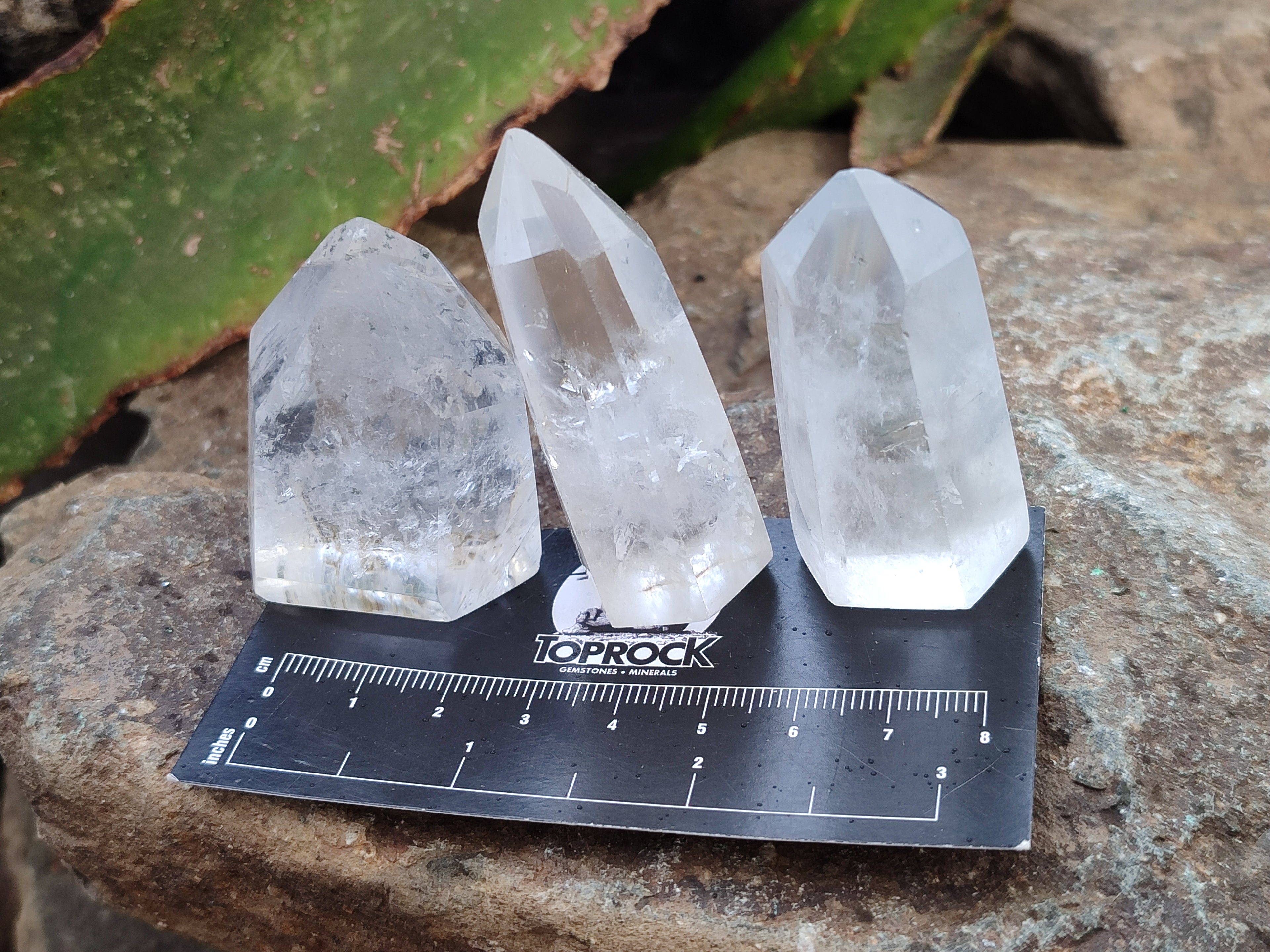 Polished Clear Quartz Crystals x 20 From Madagascar - Toprock Gemstones and Minerals 