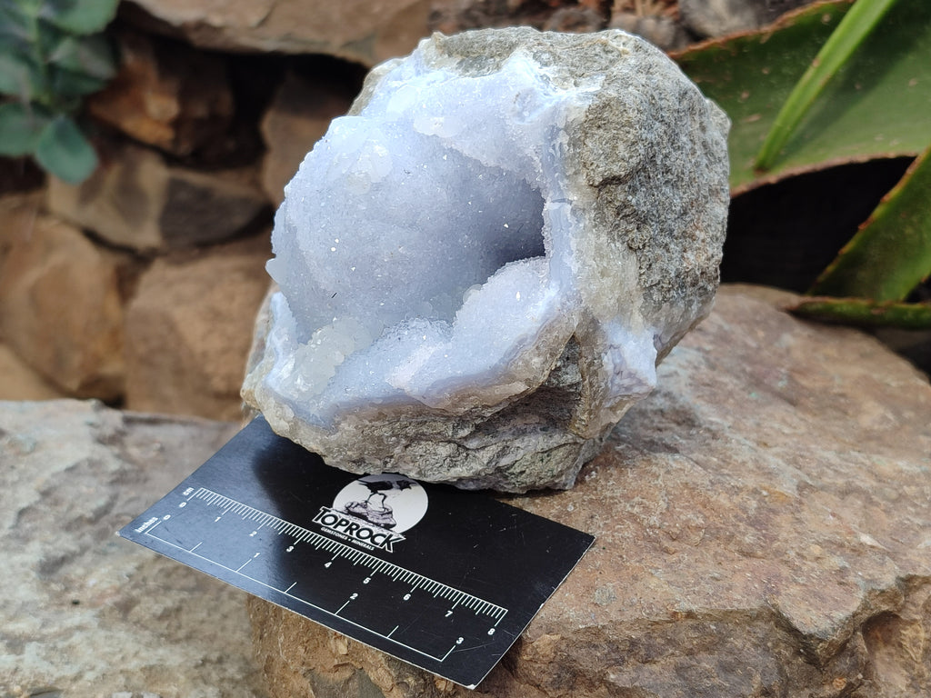 Natural Blue Lace Agate Geode Specimens x 3 From Nsanje, Malawi - Toprock Gemstones and Minerals 
