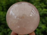 Polished Rose Quartz Spheres with Asterism-Star x 3 From Ambatondrazaka, Madagascar