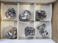 Natural Silver Lead Galena Specimens x 8 From Namibia