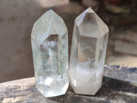 Polished Quartz Crystal Points with Chlorite Inclusions x 6 From Madagascar
