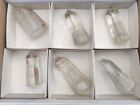 Polished Quartz Crystal Points with Chlorite Inclusions x 6 From Madagascar