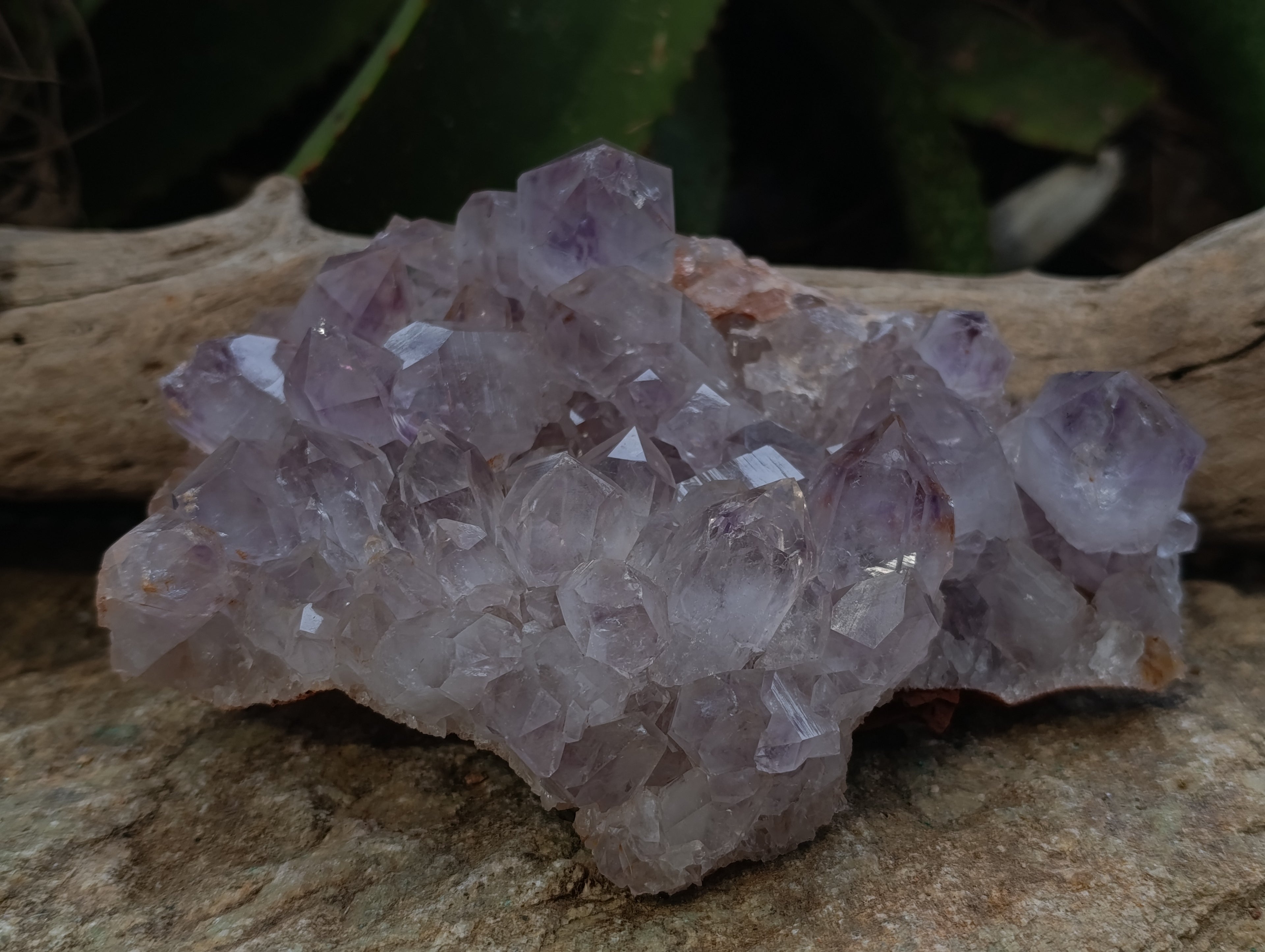 Natural Jacaranda Amethyst Quartz Clusters x 3 From Mumbwa, Zambia - Toprock Gemstones and Minerals 