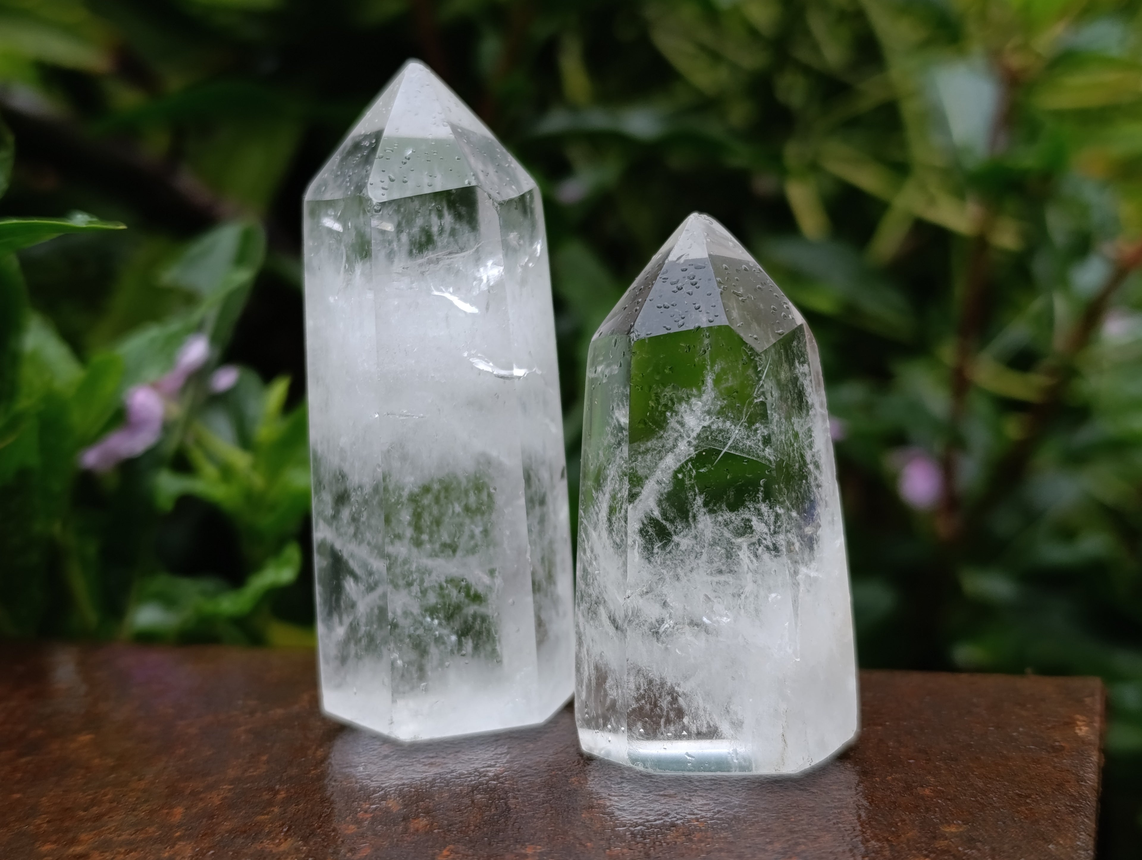Polished Clear Quartz Crystals x 12 From Madagascar - Toprock Gemstones and Minerals 