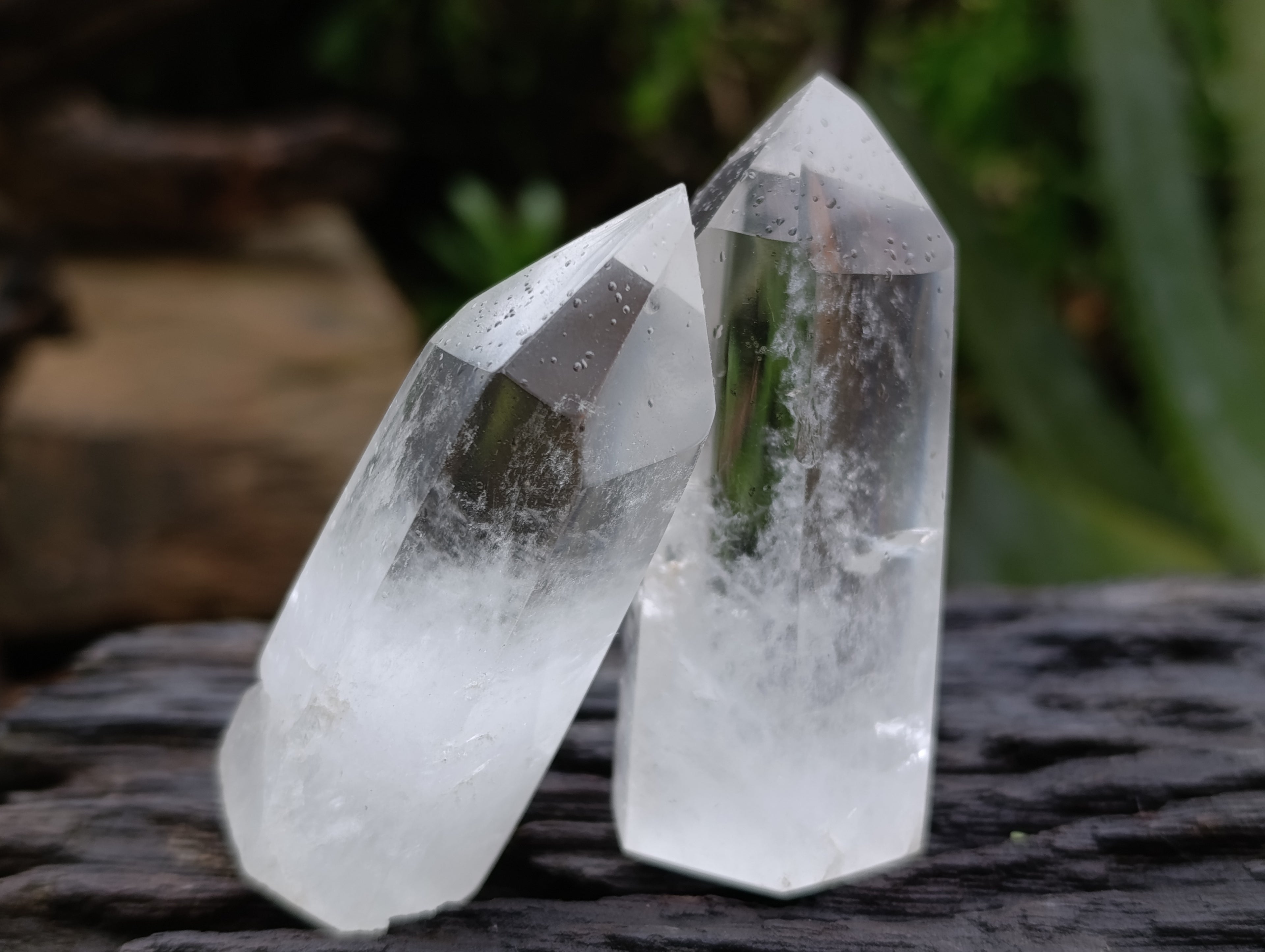 Polished Clear Quartz Crystals x 12 From Madagascar - Toprock Gemstones and Minerals 
