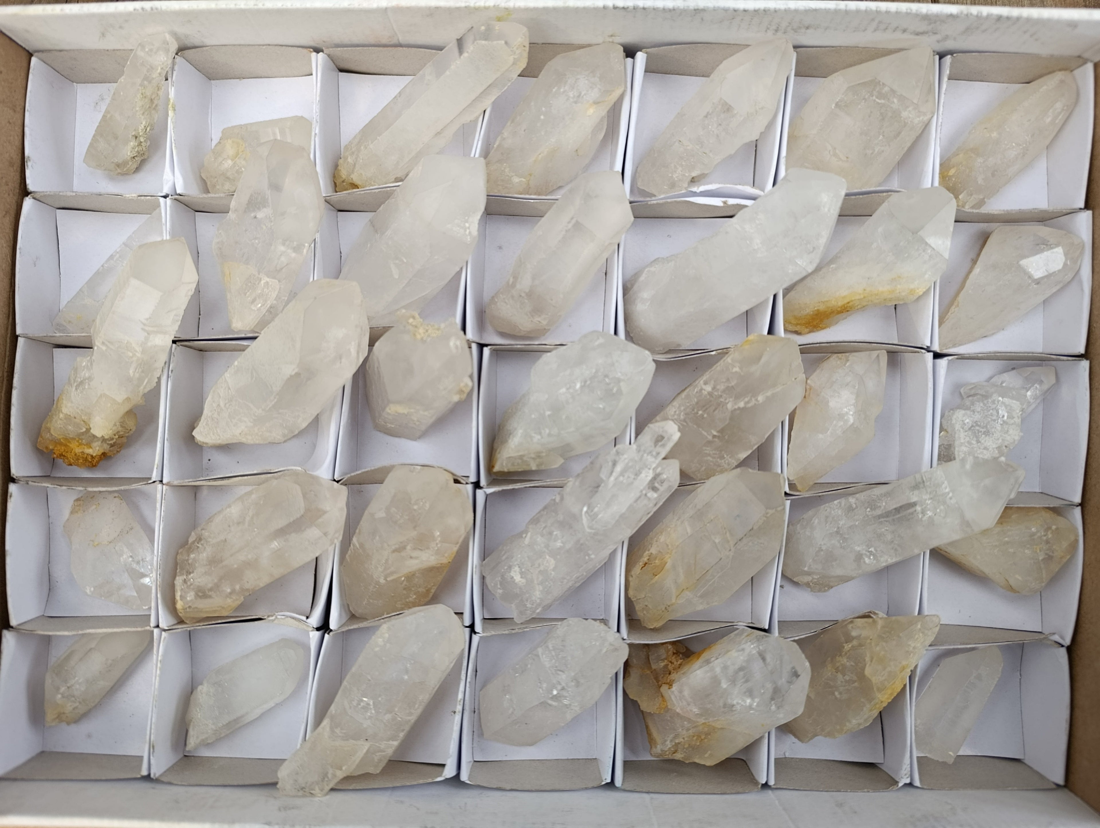Natural Clear Quartz Crystals x 35 From Madagascar - Toprock Gemstones and Minerals 
