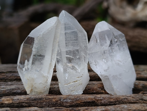 Natural Clear Quartz Crystals x 35 From Madagascar