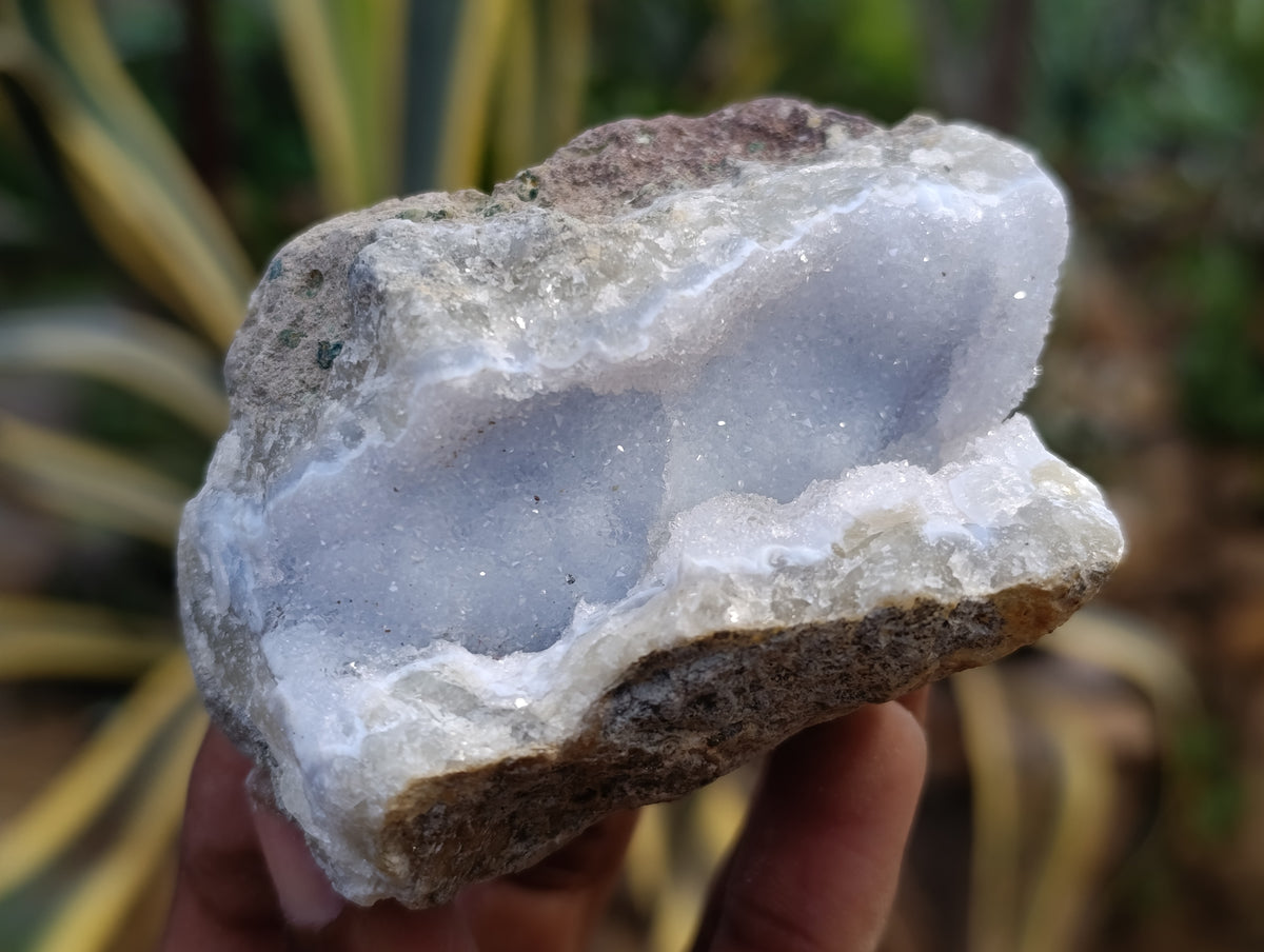 Natural Blue Lace Agate Geode Specimens x 12 From Nsanje, Malawi - Toprock Gemstones and Minerals 