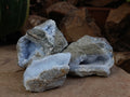 Natural Blue Lace Agate Geode Specimens x 12 From Nsanje, Malawi - Toprock Gemstones and Minerals 