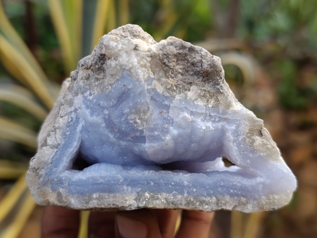 Natural Blue Lace Agate Geode Specimens x 12 From Nsanje, Malawi - Toprock Gemstones and Minerals 
