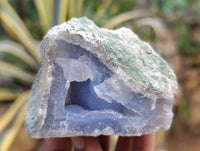 Natural Blue Lace Agate Geode Specimens x 12 From Nsanje, Malawi