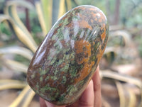 Polished Chrysoprase Standing Free Forms x 6 From Madagascar