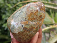 Polished Chrysoprase Standing Free Forms x 6 From Madagascar